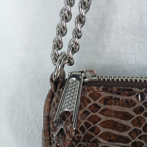 Rebecca Minkoff Brown Snake Print Crossbody Bag - Picture 6 of 14